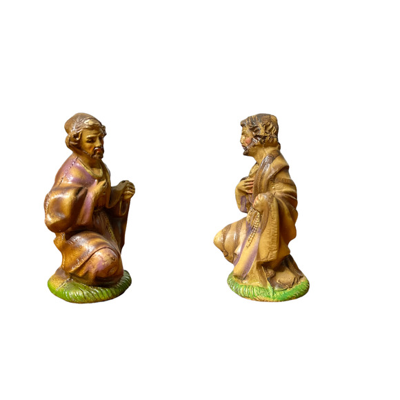 Vintage Made In Italy Nativity Shepherd Figurines Set Of 2 Stock# 97716 4.25" - Picture 5 of 8